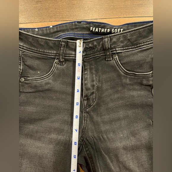 Used Feathersoft charcoal black low waist leggings, size 27/32 - Picture 7 of 9